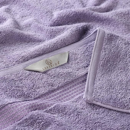 Superior Egyptian Cotton Bath Towel Set, Home Bathroom Towels, Master, Guest Bath, Decor Essentials, Quick Dry, Absorbent, Large Body Towels, Spa, Hotel, Resort, Adult, Kids, Set of 2, Royal Purple