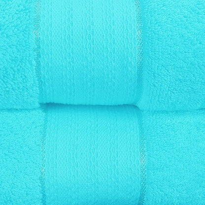 GLAMBURG 700 GSM Premium Oversized Extra Large Cotton 2 Pack Bath Sheet 35x70-100% Combed Cotton - Luxury Hotel & Spa Quality - Durable Ultra Soft Highly Absorbent - Turquoise Blue