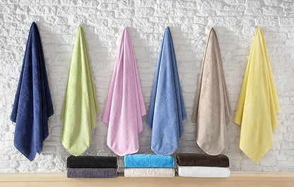 SALBAKOS 100% Turkish Cotton Jumbo Bath Sheet Towel Oversized 40x80 inch | Premium Hotel & Spa Quality, Soft, Absorbent, XL Bath Towels | Made in Turkey (Pack of 1, Yellow, Jumbo Bath Sheet)
