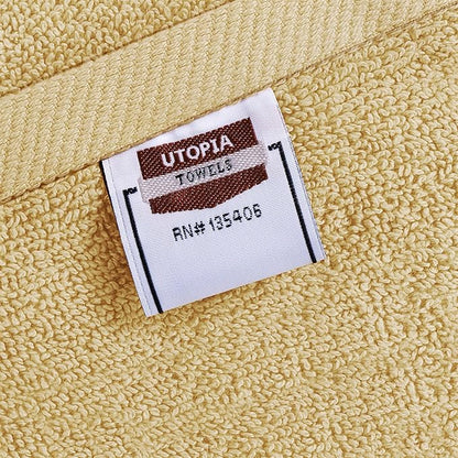 Utopia Towels 6 Pack Premium Hand Towels Set, 16 by 28 inches, 100% Ring Spun Cotton, Ultra Soft and Highly Absorbent 600GSM Towels for Bathroom, Gym, Shower, Hotel, and Spa, Beige