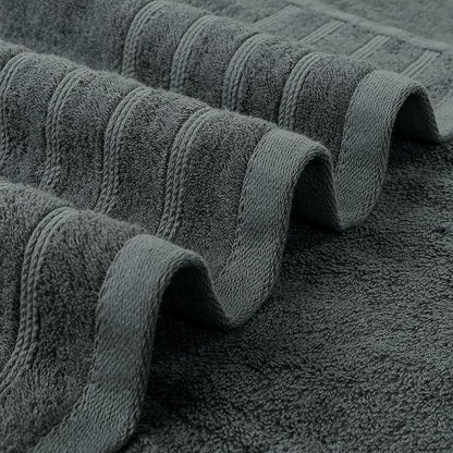 Avalon Towels Bath Towels Set of 4, Size 30 x 60 Inches, Highly Soft and Absorbent, Quick Drying, Lightweight, Perfect for Daily Use (Dark Grey)