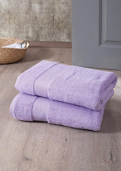 BAGNO MILANO Turkish Towels, Ultra Soft, Plush Luxury Turkih Cotton Bath Towels, Quick Dry Towel Set Made in Turkey (Lavender Purple, 6 Pcs Towel Set)