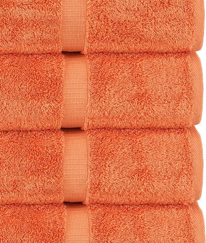 Chakir Turkish Linens | Hotel & Spa Quality 100% Cotton Premium Turkish Towels | Soft & Absorbent (8-Piece Towel Sets, Coral)