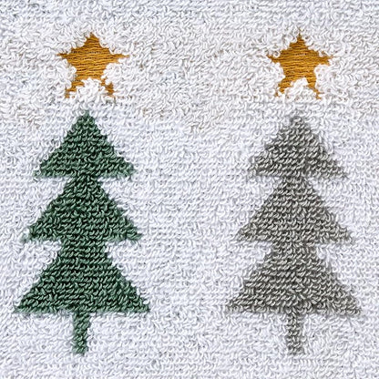 SKL Home Christmas/Winter Multi Trees 100% Cotton Premium Bath Towel, 500 GSM, Soft & Absorbent, Reversible Jacquard, Decorative, Multi