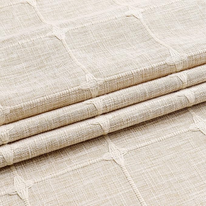 MitoVilla Boho Small Stall Shower Curtain 36 x 72, Grey Half Size Narrow Polyester Linen Tassel Cloth Fabric Shower Curtains for Chic Modern Farmhouse Country Bathroom Decor