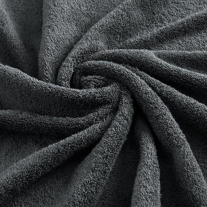 Premium 6 Piece Towel Set, 2 Bath Towel, 2 Hand Towels, 2 Washcloths, 100% Turkish Cotton Soft Absorbent Towels (Dark Grey, 6 Piece Towel Set)