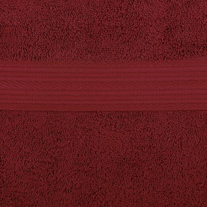 Amazon Basics Soft Bath Towels set , Absorbent Fade Resistant 100% Cotton washcloths 6 Pieces (12" x 12"), Perfect face towels, fingertip towels, Crimson
