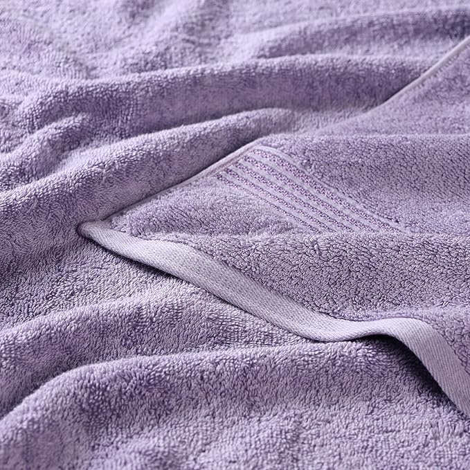 Superior Egyptian Cotton 2-Piece Bath Sheet Towel Set, Oversized Body Towels For Adults And Kids, Large Towel For Bath, Shower, Guest Bathroom, Spa, Gym, Resort, Essentials, Airbnb, Royal Purple