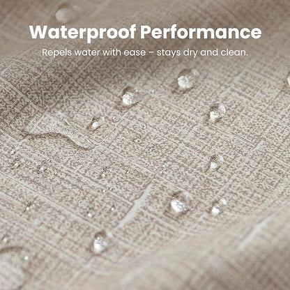 SLEEP ZONE Beige Shower Curtain Waterproof Curtains for Bathroom Decor Bathtub Geometric Shower Curtain 72" × 72"