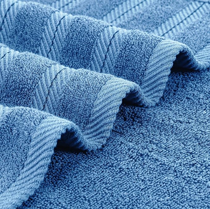 Utopia Towels 4 Pack Premium Extra Large Bath Towels Set, (30 x 60 Inches) 100% Ring Spun Cotton 500GSM, Lightweight and Highly Absorbent Quick Drying Towels, Perfect for Daily Use (Electric Blue)