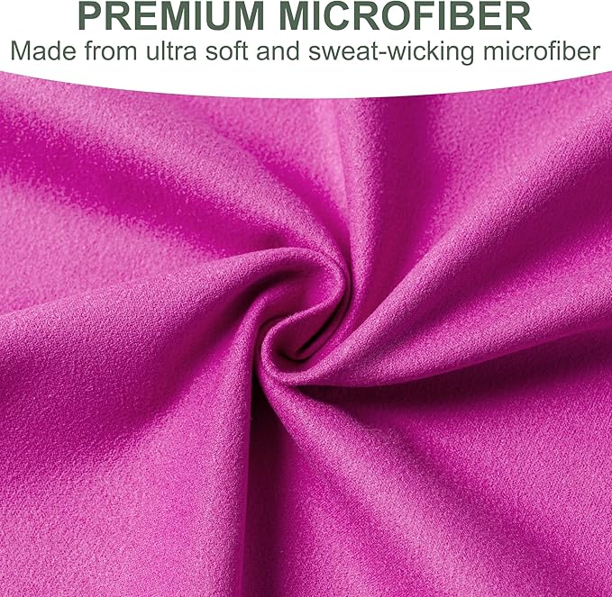 Camping Towel,2 Pack Microfiber Travel Sports Towel,Quick Dry-Super Absorbent-Ultra Compact-Ultra Soft-Lightweight.Suitable for Gym,Yoga,Trip,Beach,Shower,Backpacking,Pool(Pink)