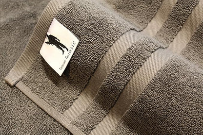 Veteran Textile LLC - 6 Pieces-100% Turkish Cotton - Luxury Towel Set for Bathroom & Kitchen, 2 Bath Towels, 2 Hand Towels & 2 WashCloths (Valued $79.99) (Graphite)
