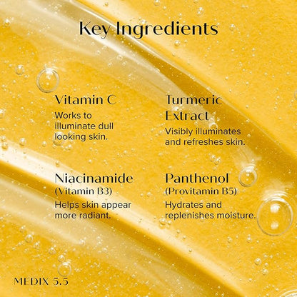 Medix 5.5 Radiant Glow Vitamin C Body Wash W/Niacinamide | Citrus Scented Gentle Body & Face Cleanser For Women, Men, Dry Skin, & Smoother-Looking Skin | Removes Dirt, Oil, & Impurities, 2-Pack