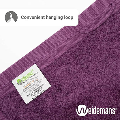 100% Cotton Washcloths Set 13” x 13” | Plum Towels | Set of 12 Ultra Soft and Highly Absorbent Washcloths Sets for Bathroom, Gym, Hotel, Spa | Machine Washable Face Towel