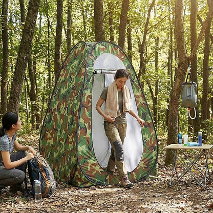 4x4ft Pop Up Privacy Shower Tent with Top Window, 3.6lbs Liightweight Dressing Room, Portable Toilet Stall with Carry Bag for Camping, Beach, Outdoors (Pink)