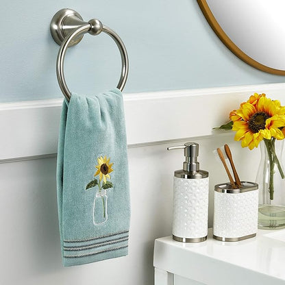 SKL Home by Saturday Knight Ltd. Sunflower in Jar Hand Towel (2-Pack), Aqua