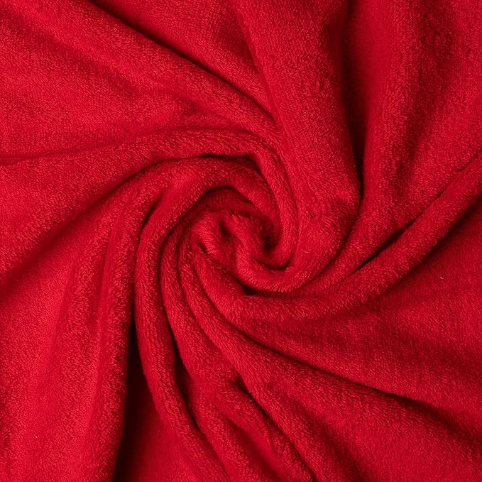 Melissa Linen, Soft Washcloths Set of 4 100% Turkish Cotton Small Hand Towels for Bathroom, Face, Kitchen and Body, 12" x 12" Quick Dry, Absorbent Wash Cloths - Red Washcloths