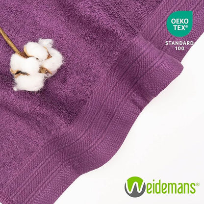 100% Cotton Washcloths Set 13” x 13” | Plum Towels | Set of 6 Ultra Soft and Highly Absorbent Washcloths Sets for Bathroom, Gym, Spa | Machine Washable Face Towel