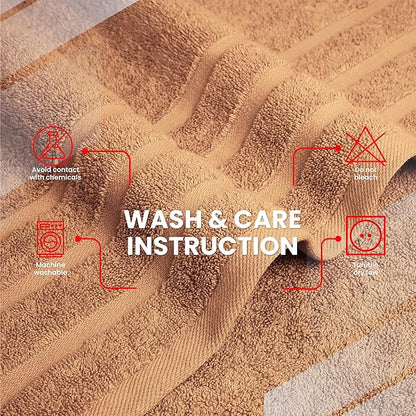 Infinitee Xclusives 100% Cotton Luxury Bath Towels Set of 2 (27x54 Inches) (Cosmic Sand, Bath Towels - Pack 2)
