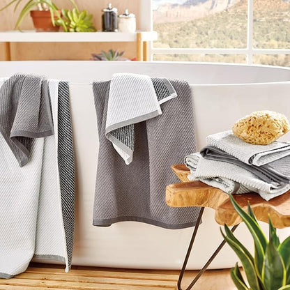 Wellbe 4-Piece Towel Set - Quick Dry, Absorbent, Soft, 2 Bath, 2 Hand, White