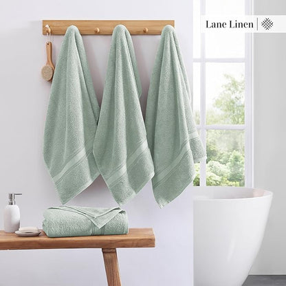 LANE LINEN Large Bath Towels - 100% Cotton , Extra Large Bath Towels, Zero Twist, 4 Piece Bath Sheet Set, Quick Dry, Super Soft Shower Towels, Highly Absorbent Bathroom Towels - Jade
