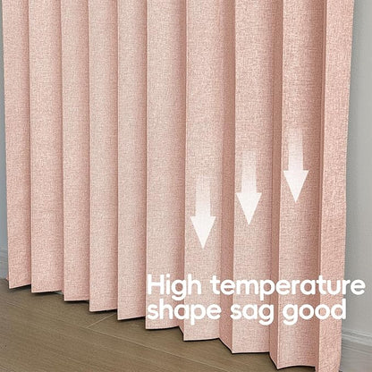 100% Blackout Fabric Folding Door Curtain with Magnetic Closure - Accordion Style for Sliding Doors, Closets,Wardrobe and Temporary Door Solutions Doorway Curtains（W42 x L78, Pink，1 Panel）