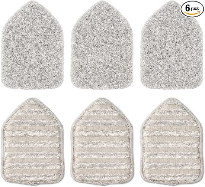 Tile Tub Scrubber Brush Replacement Pads 6 Pieces for Cleaning Bathroom Kitchen Toilet Wall Sink Tile Floor