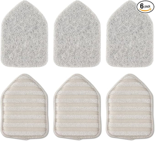 Tile Tub Scrubber Brush Replacement Pads 6 Pieces for Cleaning Bathroom Kitchen Toilet Wall Sink Tile Floor
