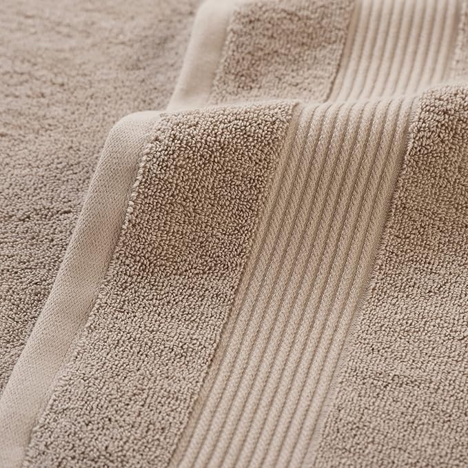 Arkwright Bath Towels Set of 4 - Super Soft 100% Cotton, 600 GSM Quick Dry & Absorbent, Luxury Bathroom Essentials for Hotels, Spa, Hosts, and Vacation Rentals, Latte Beige