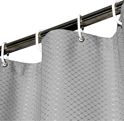 AooHome Extra Long 86" Shower Curtain, Fabric Bathroom Curtain Waffle Weave Pattern with Weighted Hem for Hotel, Heavyweight, Water Repellent, 72 Width by 86 Height Inch, Gray