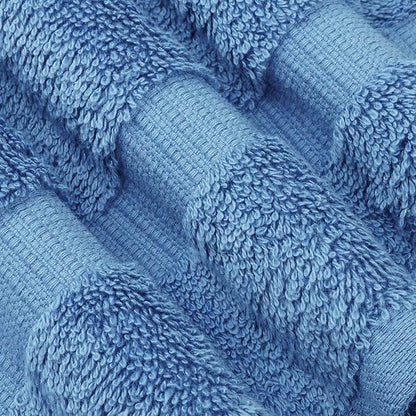 Chakir Turkish Linens 100% Cotton Premium Turkish Towels for Bathroom, 2 Large Bath Towels, 2 Hand Towels, 2 Washcloths (6-Piece Towel Set, Wedgewood)