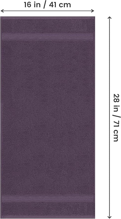 Utopia Towels 6 Pack Premium Hand Towels Set, 16 by 28 inches, 100% Ring Spun Cotton, Ultra Soft and Highly Absorbent 600GSM Towels for Bathroom, Gym, Shower, Hotel, and Spa, Plum