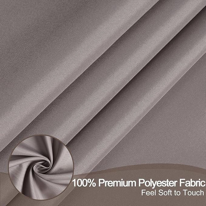 AooHome 72x96 inch Fabric Shower Curtain Liner, Water Repellent Extra Long Bathroom Curtain for Hotel with Hooks, Weighted Hem, Chocolate