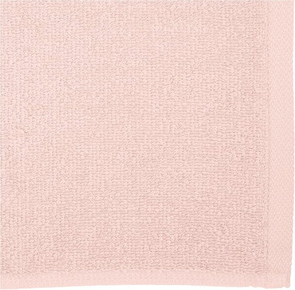Amazon Basics face Towels for Bathroom, 100% Cotton Extra Absorbent washcloth, Fast Drying - Salon Towel - 144 Pack Petal Pink (12 x 12 inches)