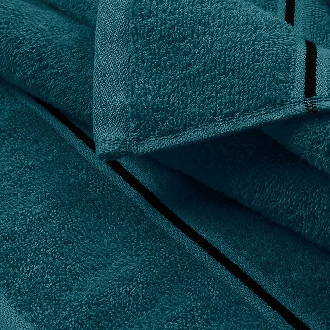MyOwn Cotton 2 Pack Oversized Bath Towel Set 28x55 inches, Large Bath Towels, Ultra Absorbant Compact Quickdry & Lightweight Towel, Ideal for Gym Travel Camp Pool - Teal
