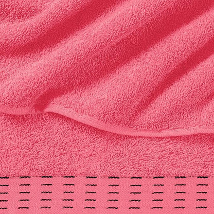 Cotton 2 Pack Oversized Bath Towel Set 28x55 inches, Large Bath Towels, Ultra Absorbant Compact Quickdry & Lightweight Towel, Ideal for Gym Travel Camp Pool - Coral Orange