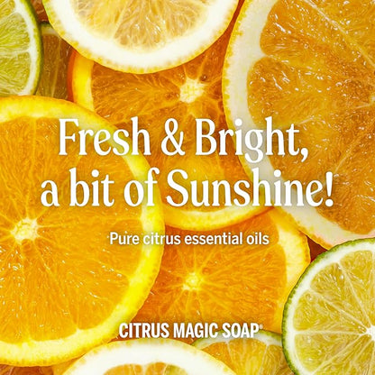 Dr. Bronner's Pure-Castile Magic Soap Liquid, Citrus, Made with Organic Oils for Body, Face, Hair, Dishes, Laundry, Vegan Bath Soaps for Men & Women, Non-GMO, 18-in-1 Multi-Use - Citrus, 32oz + Refill