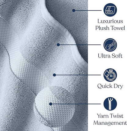Delara Organic Cotton Luxuriously Plush Bath Towel 33 Piece Set|GOTS & Oeko-TEX Certified|Premium Hotel Quality Towels|Feather Touch Technology|650 GSM Long Staple|Soft, Quick Dry & Ultra-Absorbent