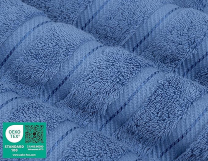 American Soft Linen 35x70 Jumbo Large Bath Towels, 600 GSM 100% Cotton Turkish Bath Sheet, Oversized Luxury Bath Towels for Bathroom Beach and Pool, Electric Blue