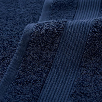 Arkwright Bath Towels Set of 6 - (Case of 36) Super Soft 100% Cotton, 600 GSM Quick Dry & Absorbent, Luxury Bathroom Essentials with 12 Shower Towels, 12 Hand Towels and 12 Washcloths, Lapis Navy