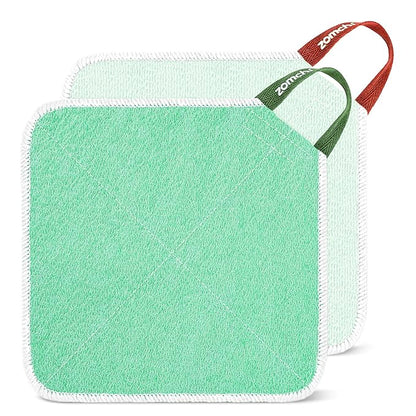 ZOMCHI Wash Cloths for Face and Body, Dual Sided Exfoliating Washcloth, Shower Wash Cloth for Men and Women, 2 Count (Rough and Gentle)