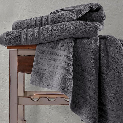 Hawmam Linen Jumbo Large Bath Sheets Towels 2 Pack Soft and Absorbent, Premium Quality 100% Cotton Towels (Cool Grey, Bath Sheet)