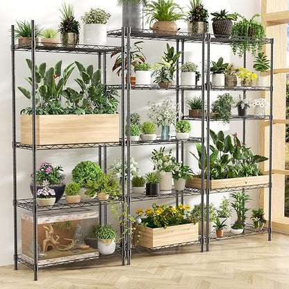 Storage Shelves,21.3" W x 11.8" D x 58.5" H Kitchen Wire Shelving Unit Loads 550LBS,5-tier Adjustable Metal Utility Shelf,Garage Shelves,Home Storage Rack for Kitchen, Laundry, Pantry and Closet