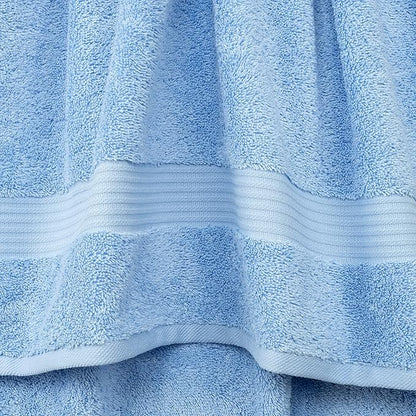 Cotton Paradise 6 Piece Towel Set 100% Cotton Soft Absorbent Turkish Towels for Bathroom, 2 Bath Towels 2 Hand Towels 2 Washcloths, Sky Blue Towel Set