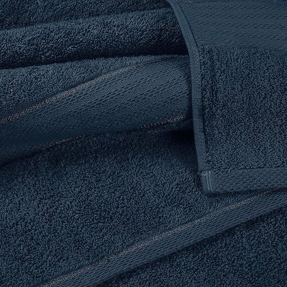GLAMBURG 700 GSM Premium Cotton 2-Pack Oversized Extra Large Bath Sheet Set - 100% Combed Cotton - 2 Bath Sheets 35x70 - Luxury Hotel & Spa Quality - Durable Ultra Soft Highly Absorbent - Mineral Blue
