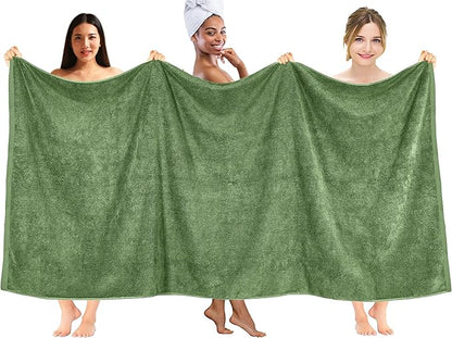 DAN RIVER Pack of 1 Bath Sheet 40x80 Inches, Extra Large Quick Dry Bath Towels for Bathroom, Soft Absorbent Towels - Sage Green