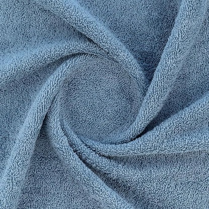 CASA COPENHAGEN Solitaire 6 Pieces Towel Set- Dusty Blue, 600 GSM 2 Bath Towel 2 Hand Towel 2 Washcloth, Designed in Denmark Made of Soft Egyptian Cotton for Bathroom, Kitchen & Shower