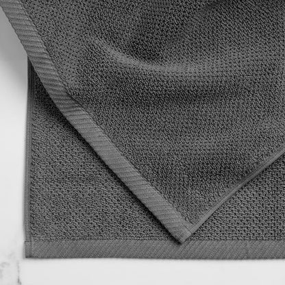 Welhome Franklin Premium 6 Pack Hand Towels Popcorn Textured Charcoal Bathroom Towels Hotel & Spa Towels for Bathroom Soft & Absorbent 600 GSM 100% Cotton Hand Towels