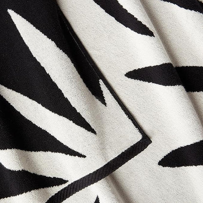 Laguna Beach Textile Co. Tropical Cabana Beach Towel - Oversized, Plush 630 GSM Cotton - Agave Vanilla