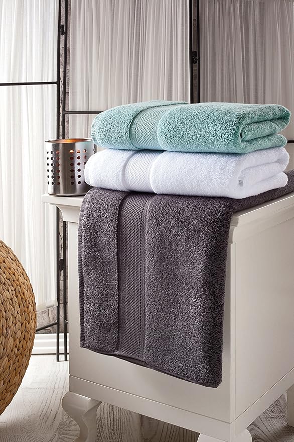 BAGNO MILANO Turkish Towels, Ultra Soft, Plush Luxury Turkih Cotton Bath Towels, Quick Dry Towel Set Made in Turkey (Lavender Purple, 6 Pcs Towel Set)